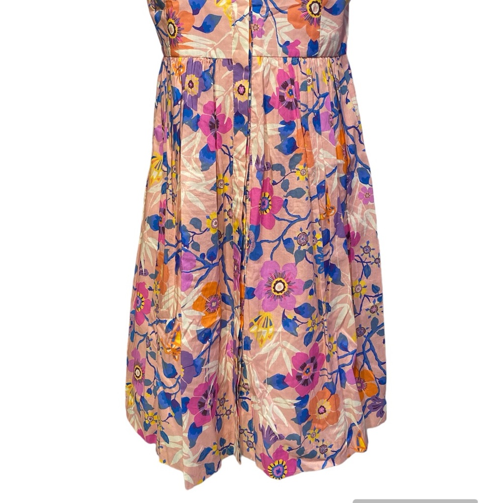 EUC J. Crew Floral Midi Dress - Pink and Blue - Picture 6 of 16